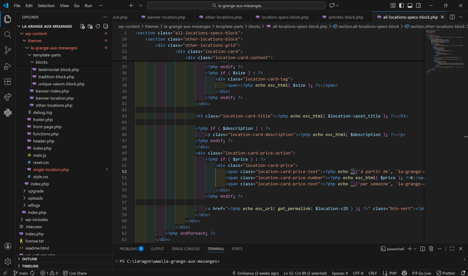 Vu du logiciel de développement